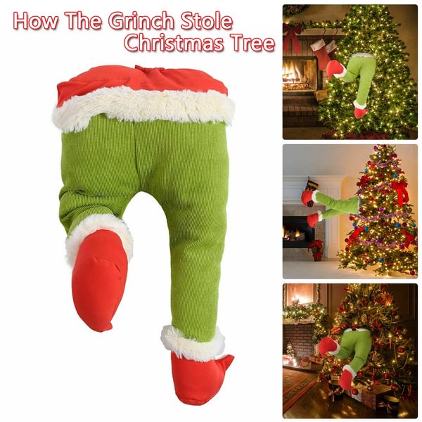 Plush Toy Doll How The Grinch Stole Christmas Legs Xmas Tree Wreath Decoration