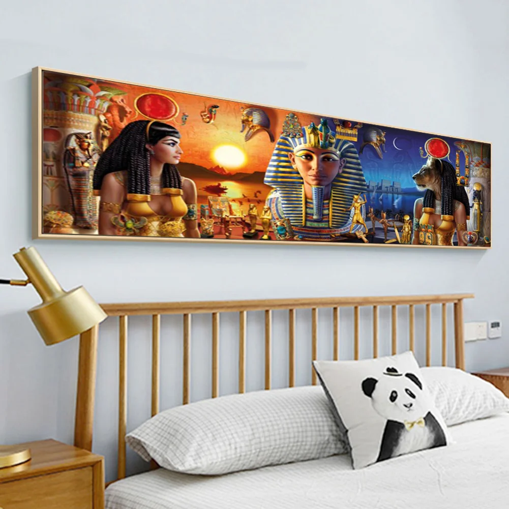 Diamond Painting - Full Round Drill - Egyptian Pharaoh Empres(90*30cm)