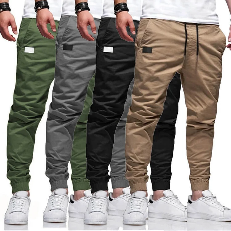 Men\'s Causal Joggers Drawstring Elastic Pants