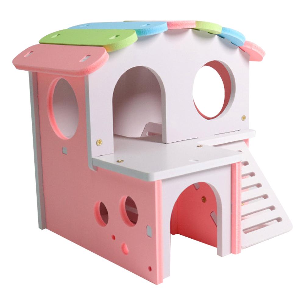 

Syrian Hamster Bed House Colorful Grand Villa Squirrel Hedgehog Cage Toy, 501 Original