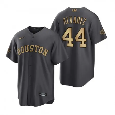 Men's Houston Astros #44 Yordan Alvarez 2022 All-Star Charcoal Cool Base Stitched Baseball Jersey W031