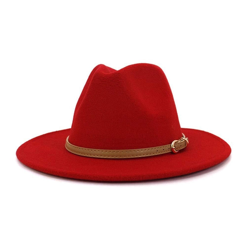 Fashion Flat Top Hat Women’s British French Socialite Elegant Felt Hat Autumn And Winter Warm Jazz Hat Men’s