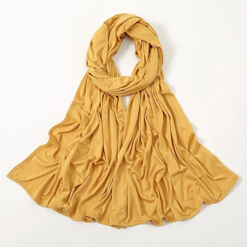 Hot New Solid Color Mercerized Cotton Jersey Scarf Soft Scarf Spot