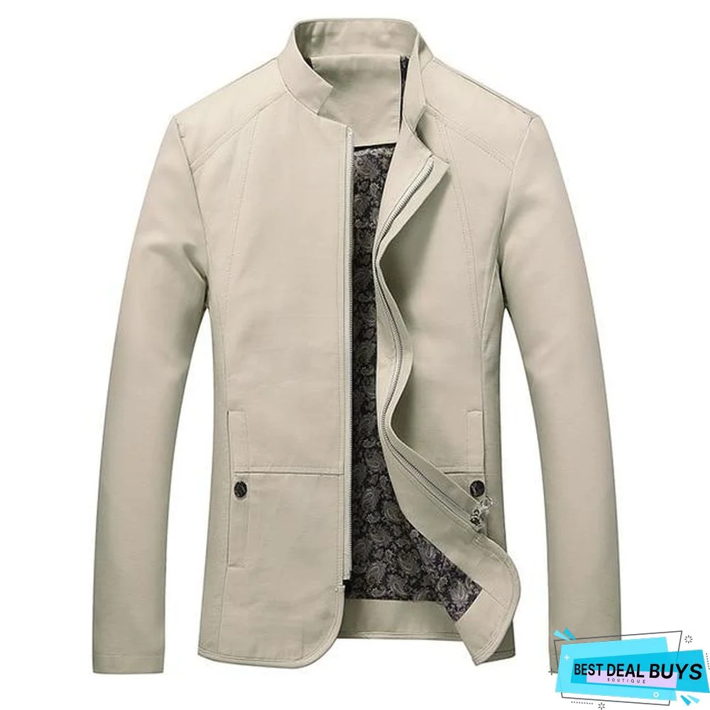 Men Slim Fit Trench Casual Coats Windbreaker Outerwear Jackets