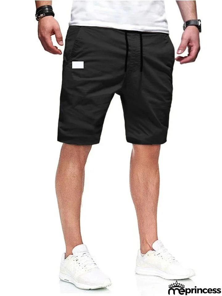 Men's Holiday Casual Elastic Waist Knee Length Shorts