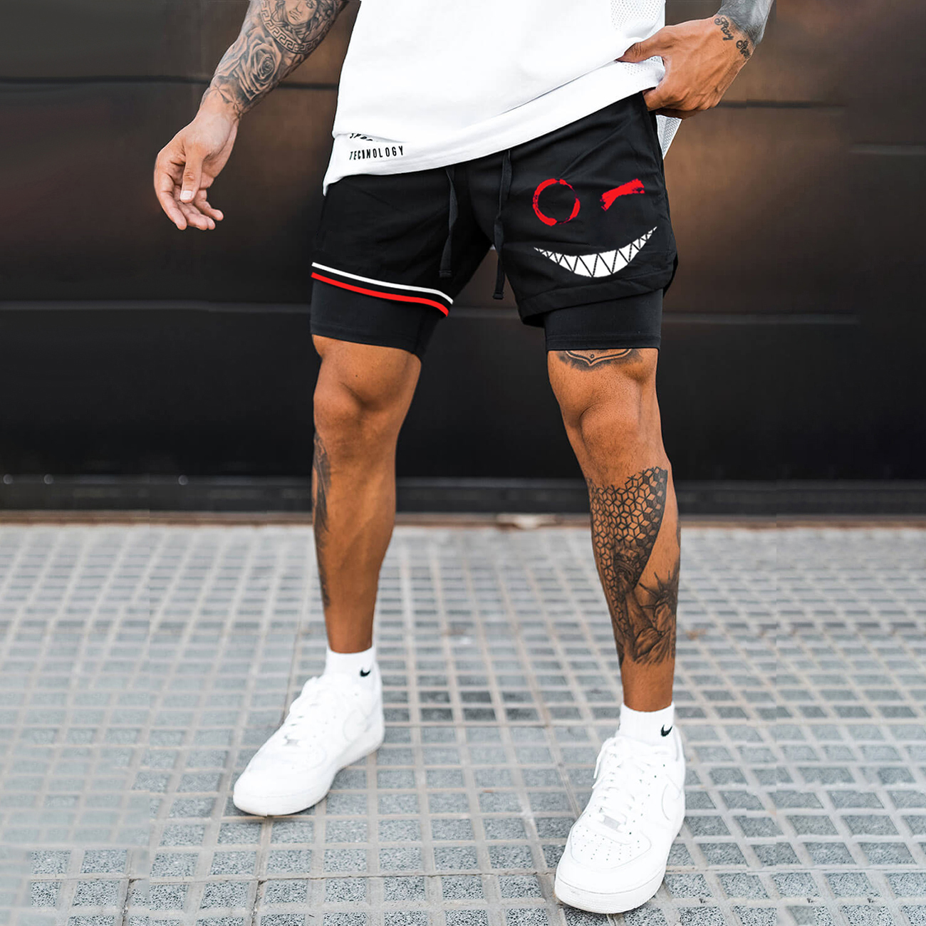 Men's Smiley Shorts Performance Shorts