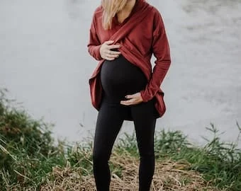 Pornhint Fully Belly Band Maternity Leggings