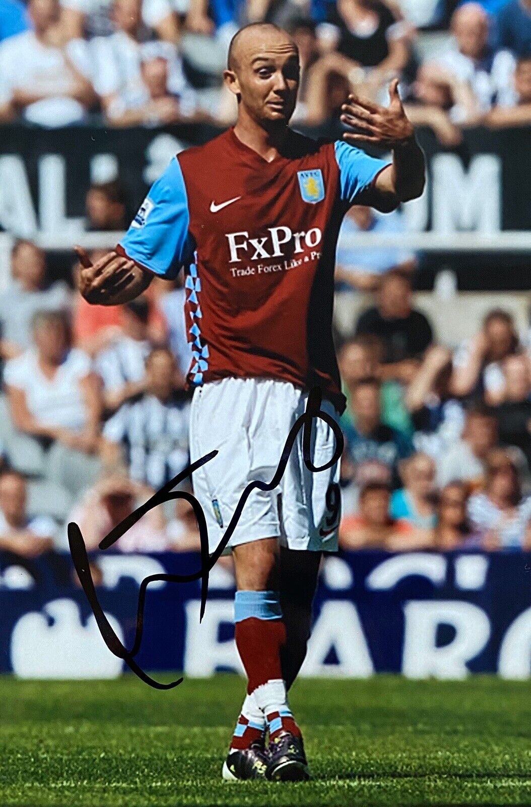Stephen Ireland Hand Signed 6X4 Photo Poster painting - Aston Villa 2