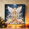 DIY Special Shape Diamond Painting Pearl Art With Inner Frame Kit 25x25cm(Christmas Angel)