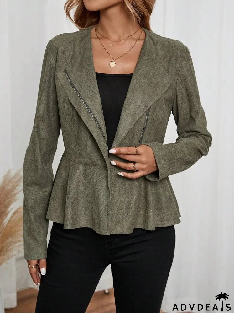 Casual Vintage Waisted Jacket, Autumn/Spring