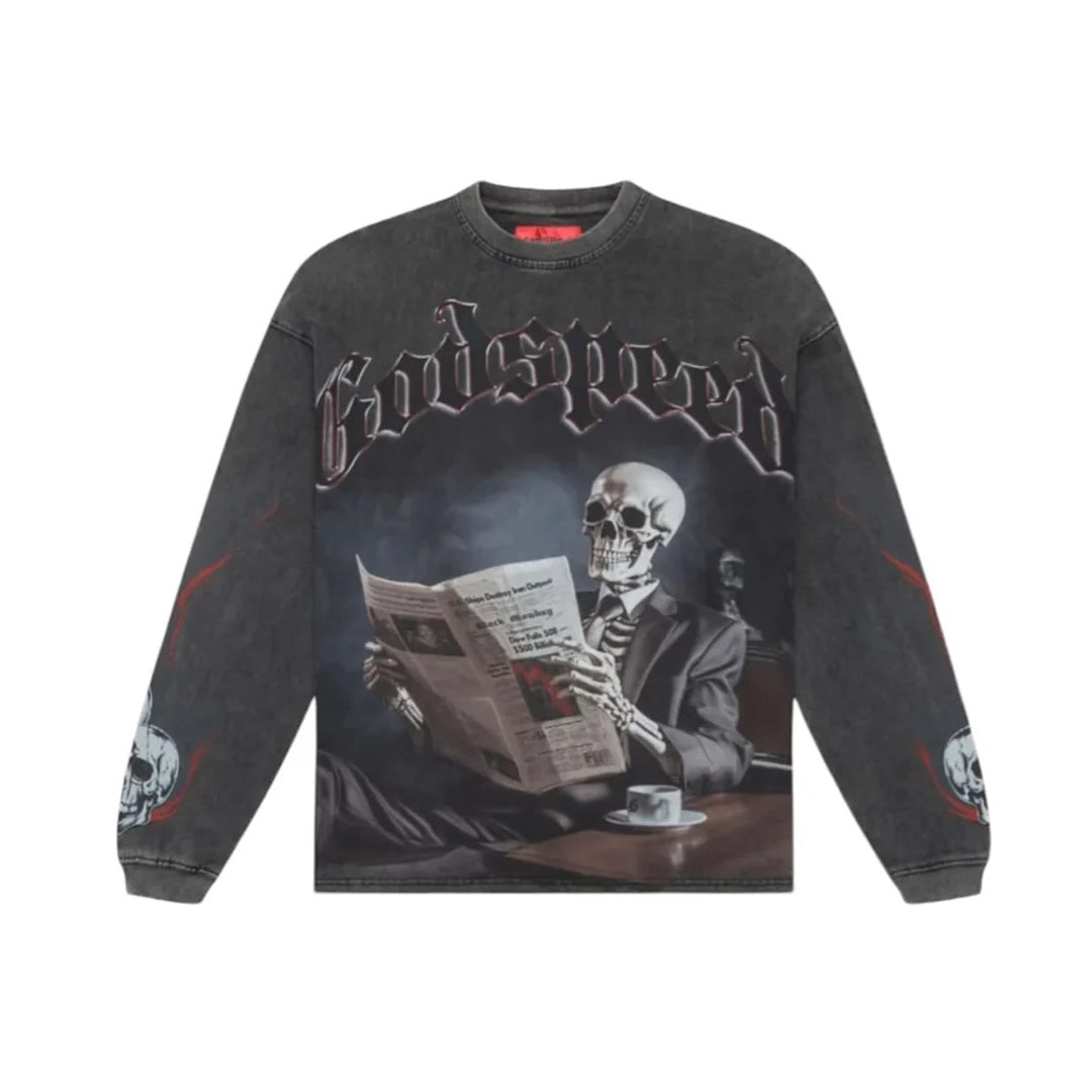 Godspeed Black Monday Long Sleeve Tee Grey Wash