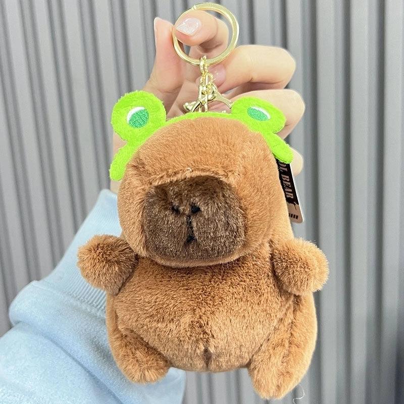 Cute Animal Fruit Capybara Plush Valentine’S Day Unisex Keychain