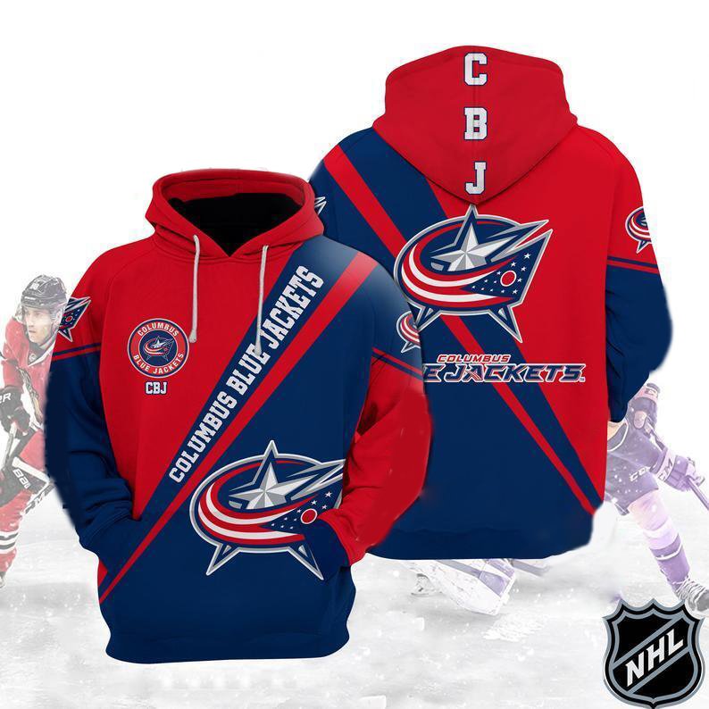 NHL Columbus Blue Jackets 3D Hoodie Personalized Name, Columbus Blue ...