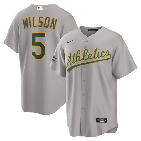 Youth Athletics #5 Jacob Wilson  Gray 2025 MLB All-Star Game Road Replica Player Jersey