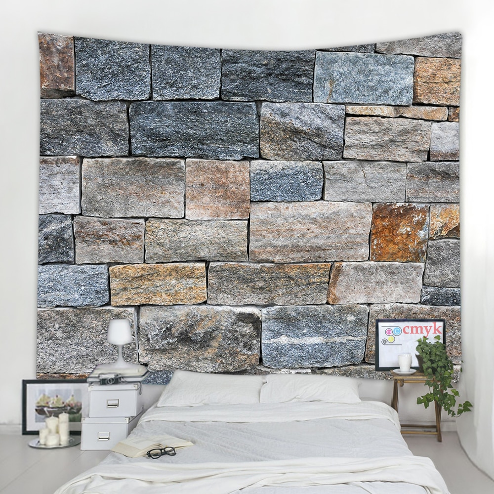 

Wall Tapestry - 3D Printed Brick Stone-150*130cm, 501 Original