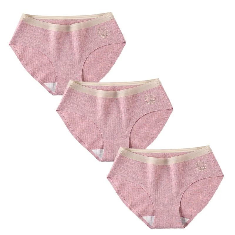 3 Pcs/Set Sexy Seamless Cotton Underwear Women Panty Soft Panties For Female Skin-friendly Panty Comfort Lingerie Women's Briefs