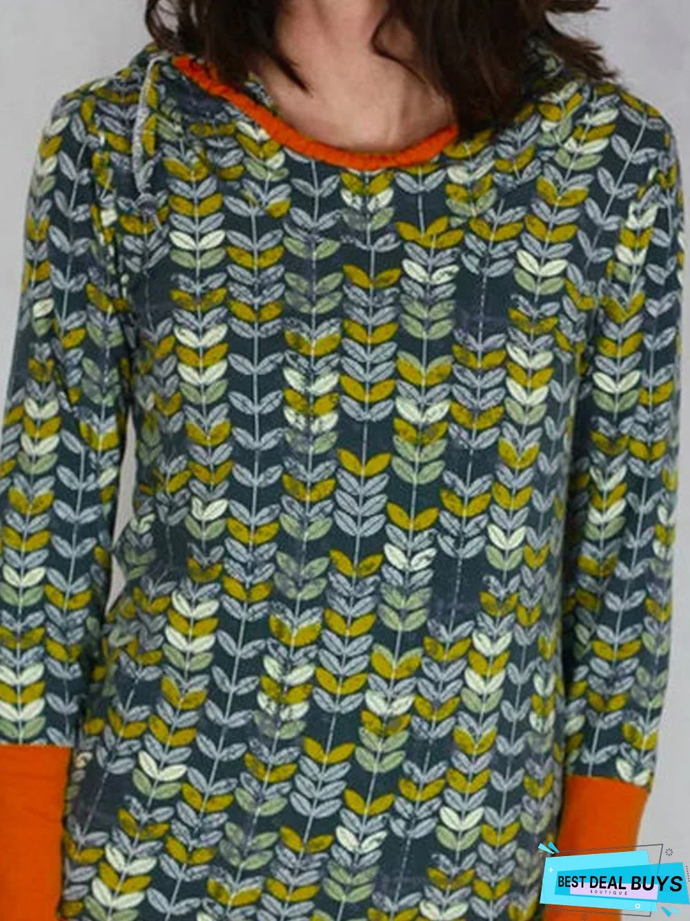 Vintage Fit Crew Neck Causal Tunic Top