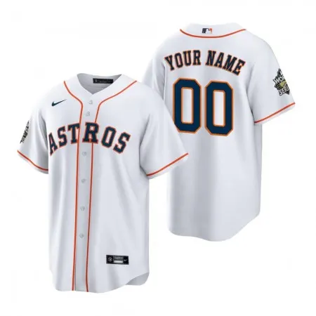 Men's Houston Astros Customized White 2022 World Series Home Stitched Baseball Jersey