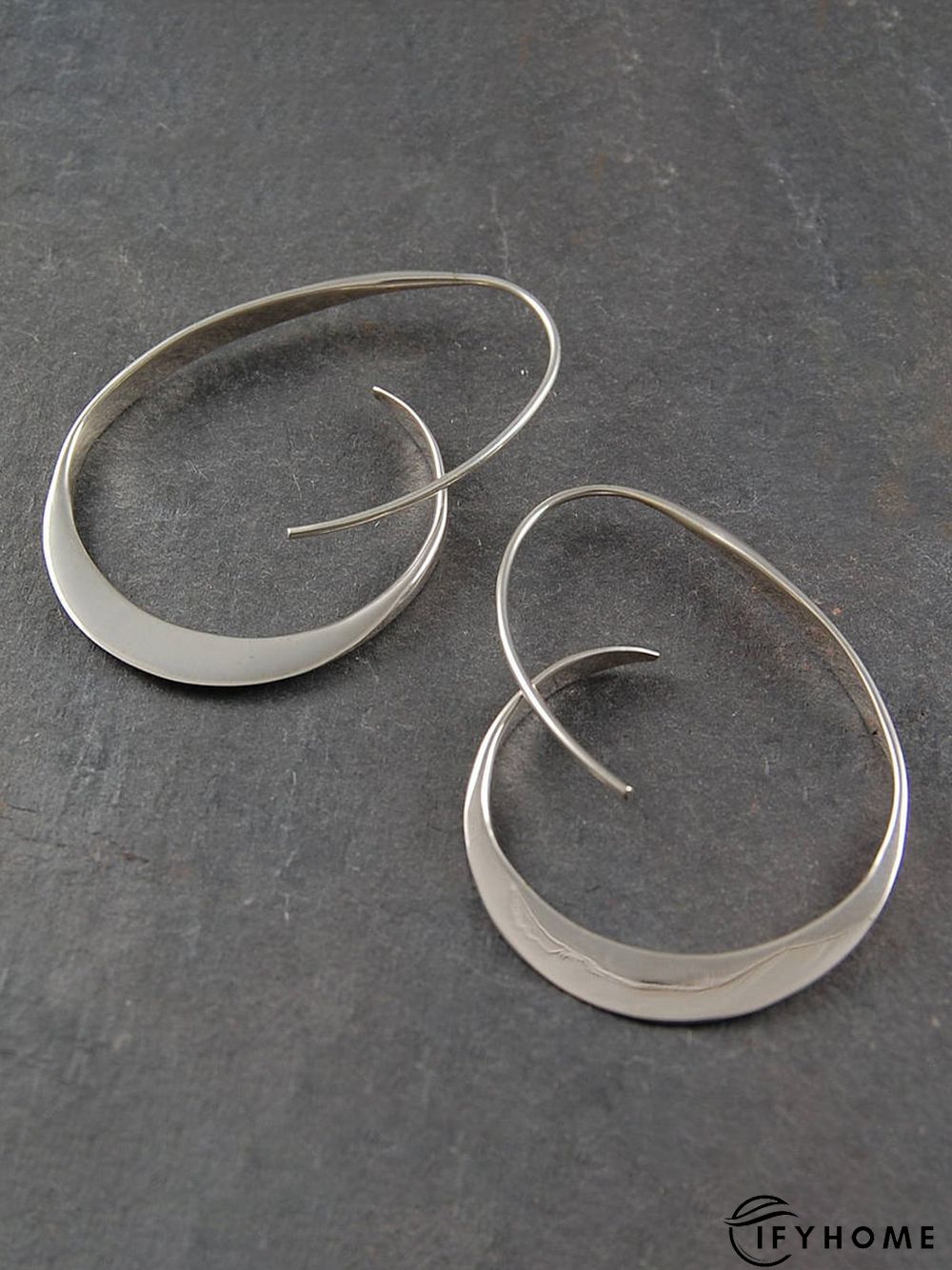 Fashion Golden Silver Spiral Exaggerated Circle Earrings | IFYHOME