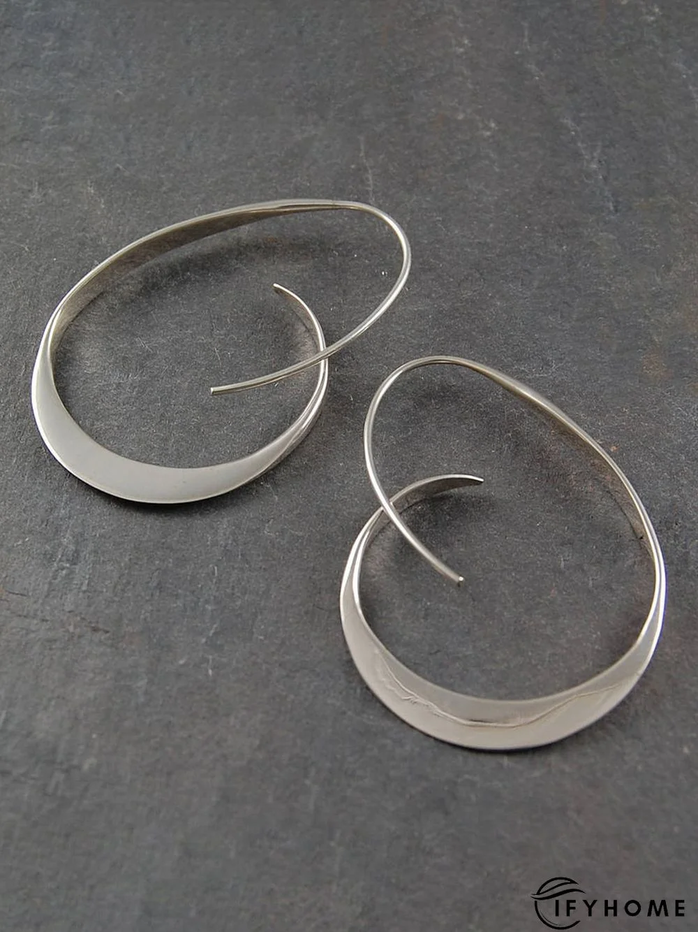Fashion Golden Silver Spiral Exaggerated Circle Earrings | IFYHOME
