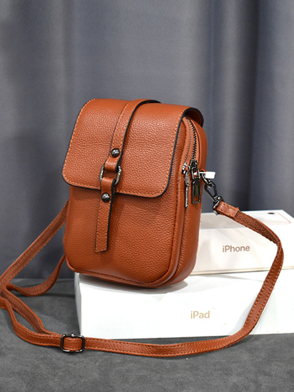 Cow Leather Large Capacity Crossbody Bag wearshes