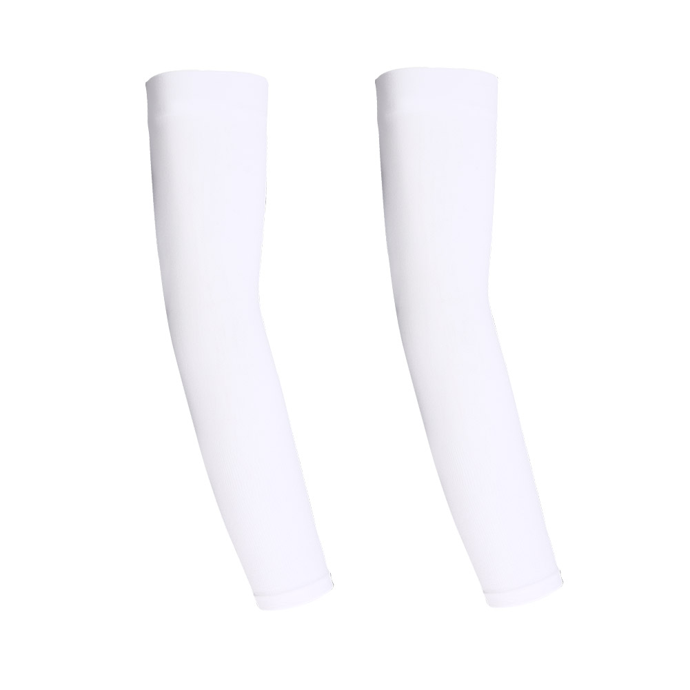 

2pcs Outdoor Sports Arm Sleeves Breathable UV Protection Cycling Elbow Pad, White, 501 Original