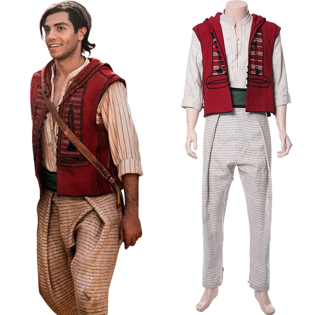 2019 Movie Aladdin Costume for Mens Halloween Cosplay Costume Suit