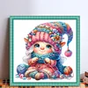 Gnome Knitting A Sweater-11CT Stamped Cross Stitch 45*45cm/17.72*17.72in