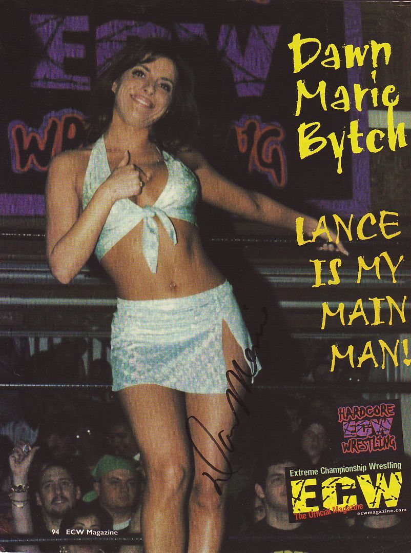 WWE WWF DAWN MARIE AUTOGRAPHED HAND SIGNED 8X10 Photo Poster painting WRESTLING PICTURE