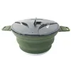 Foldable Portable Camping Cooker Pot Silicone Outdoor Kettle Cookware Tableware