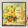 (US Only)Cat Printed Cross Stitch Kit 61x61cm DIY 14CT Thread Art Needlework Home Decor