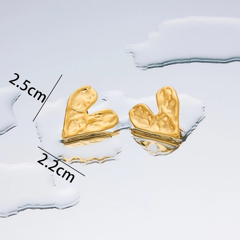 1 Pair Minimalist Geometric Plating Titanium Steel 18K Gold Plated Ear Studs