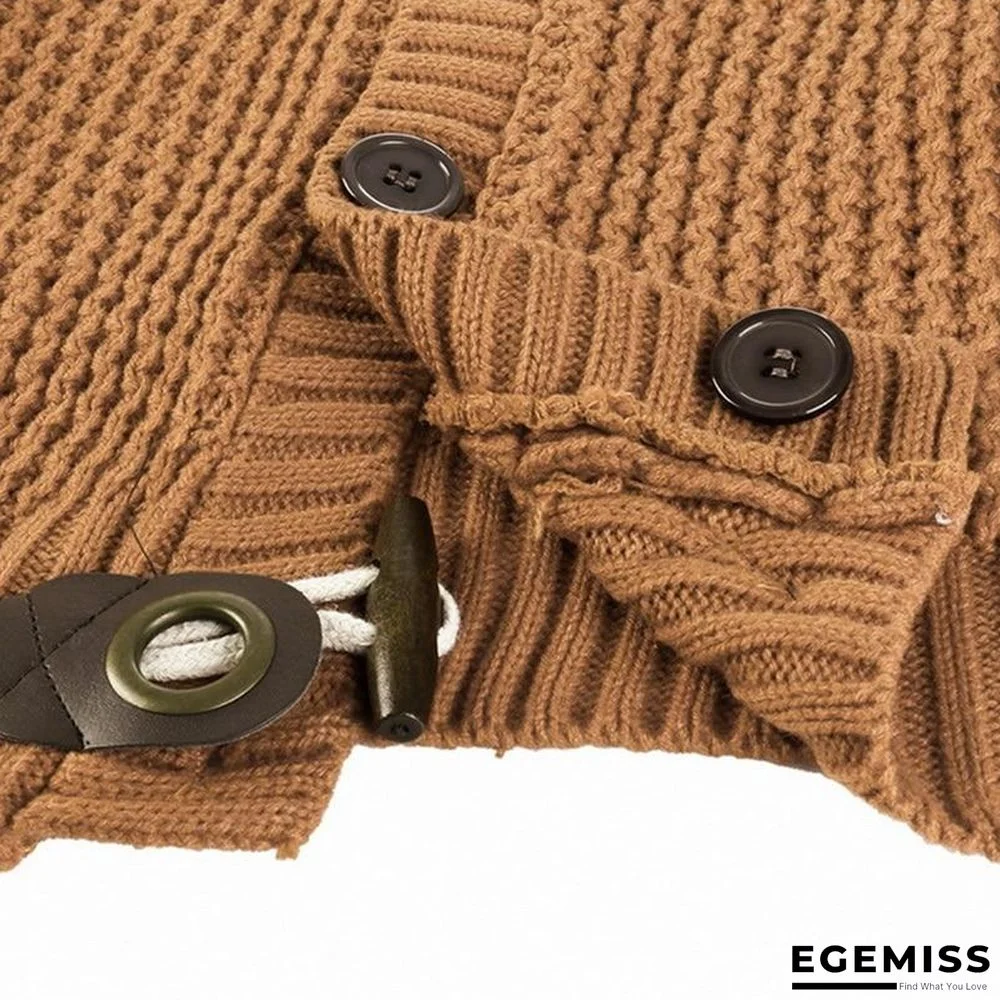 Mens buckle Sweater Cardigan Autumn winter Fashion Warm Thick Hedging Turtleneck Knitting Jumper Sweaters | EGEMISS