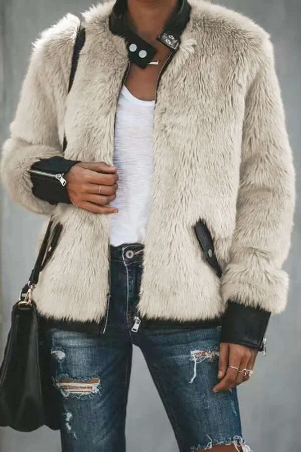 Fashion Casual Thick Fur Coat