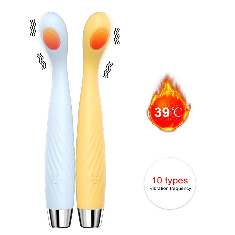 10 Frequency Wand Vibrator Stick Heating Massager Stick Female Sex Toy - Rose Toy