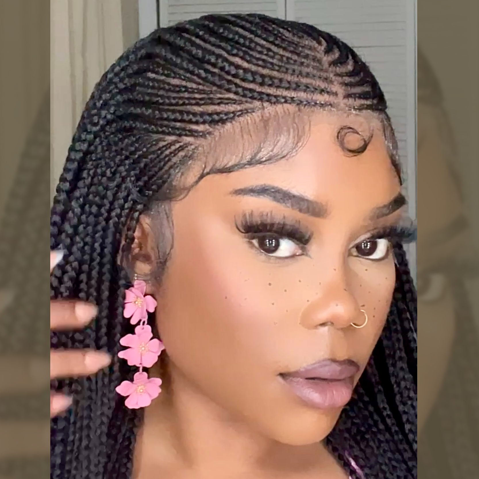WeQueen Fulani Braided Neat Braids Lace Front Wigs