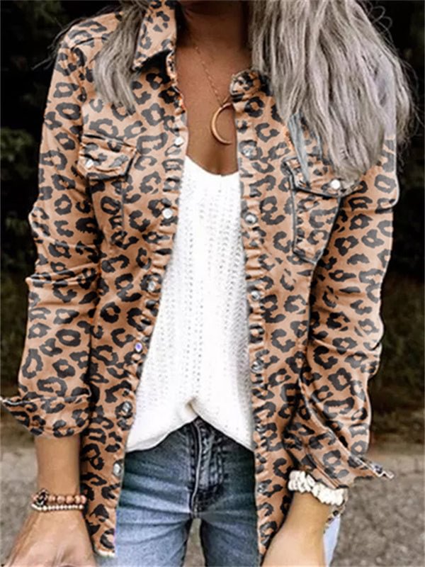 Leopard Button Up Pocket Shacket