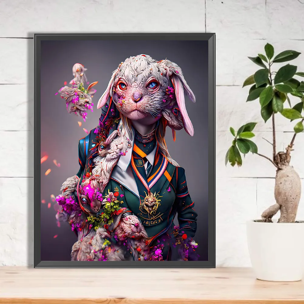 Full Round Diamond Painting 30*40cm - Captain Rabbit