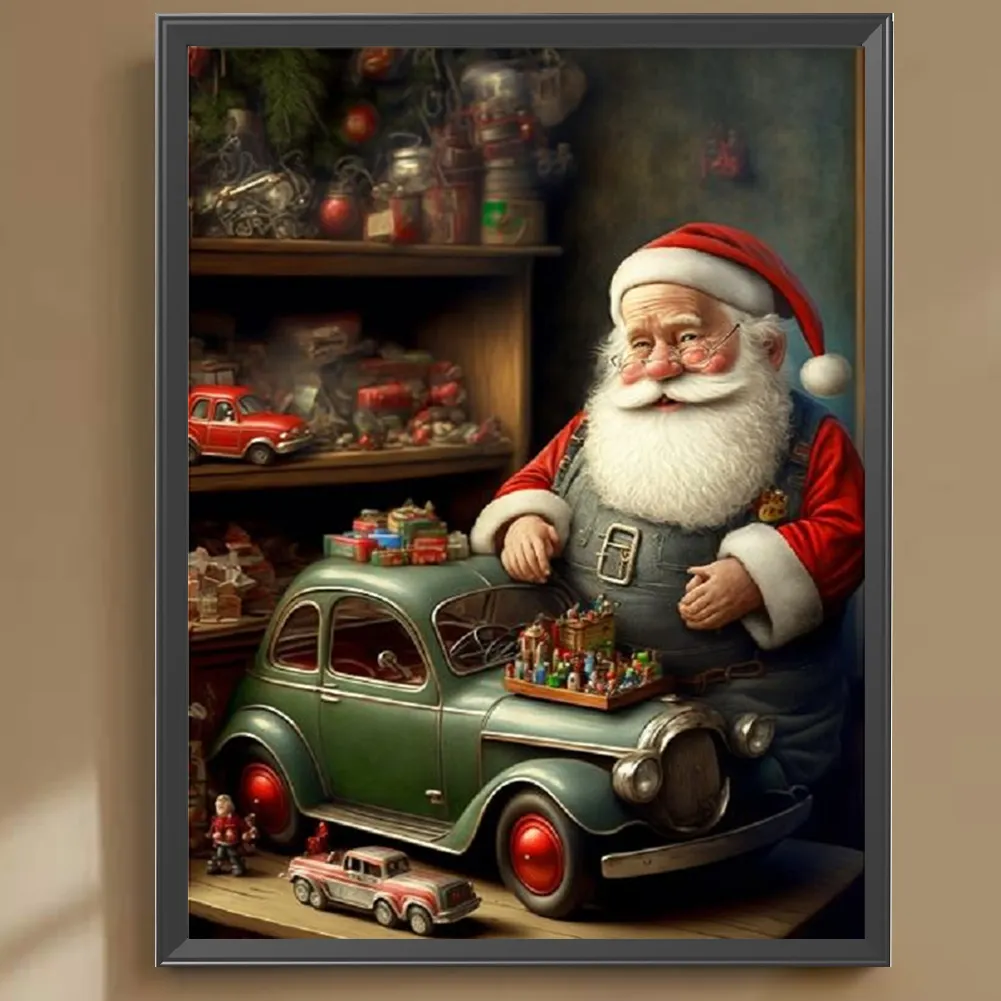 5D DIY Full Square Drill Diamond Painting Santa Kit Home Decor Art Craft 30x40cm