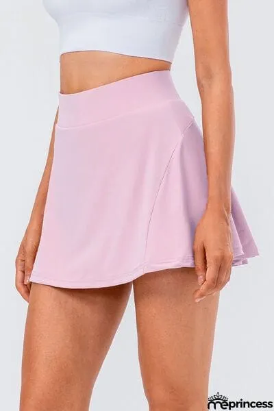 High Waist Pleated Active Skirt