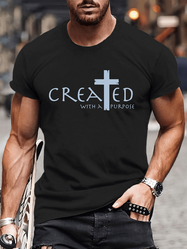 Creaed with a Purpose Men's T-Shirts