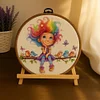 Rainbow Girl Bead Embroidery Kit Pre-Printed Bead Cross stitch