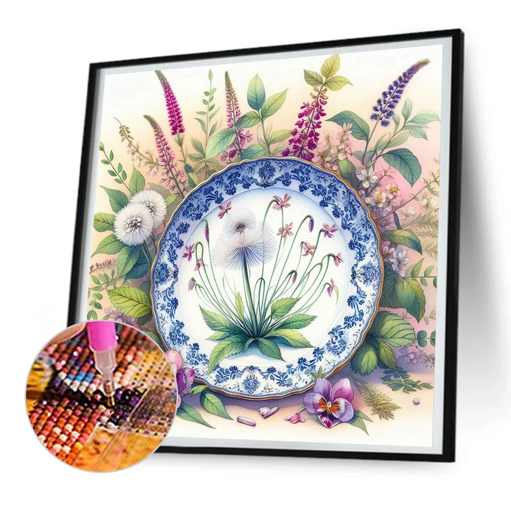 Diamond Painting - Full Round Drill - Dandelion(Canvas|30*30cm)