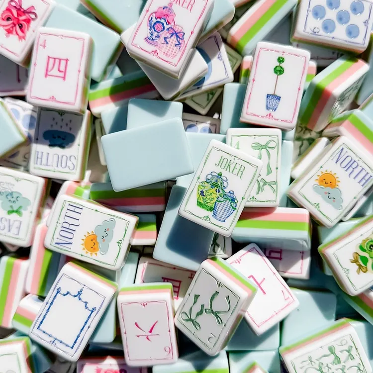 Ava Ice Blue American Mahjong Set &mdash; 160 Tiles