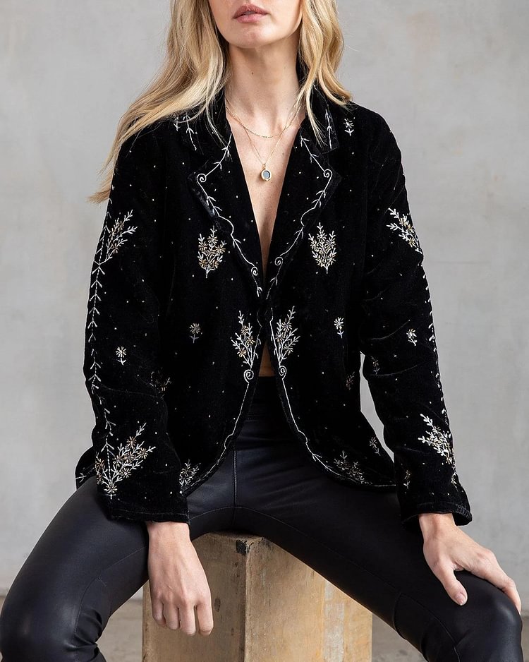 velvet cardigan jacket