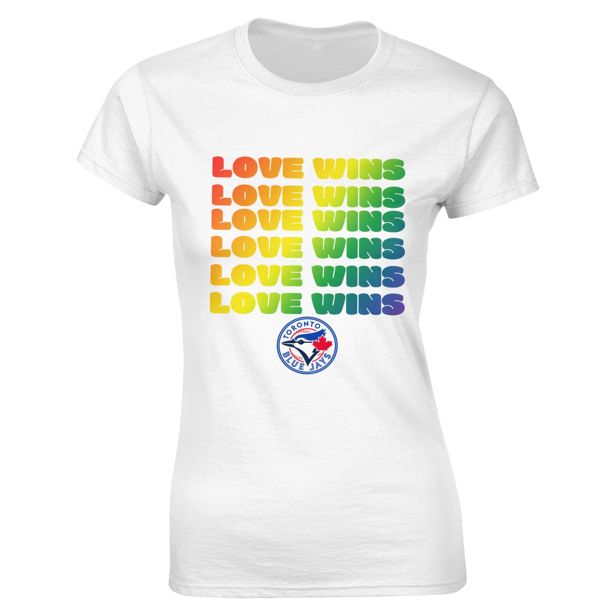Toronto Blue Jays Love Wins Pride Women's Short-Sleeve Cotton Tee
