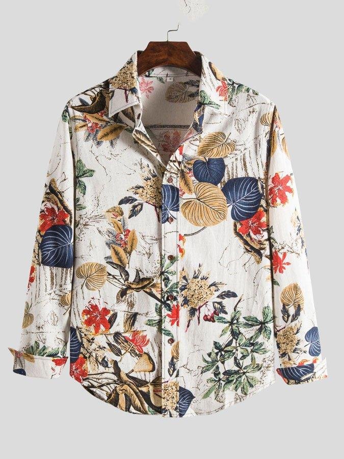 Flower Shirt Collar Boho Shirts
