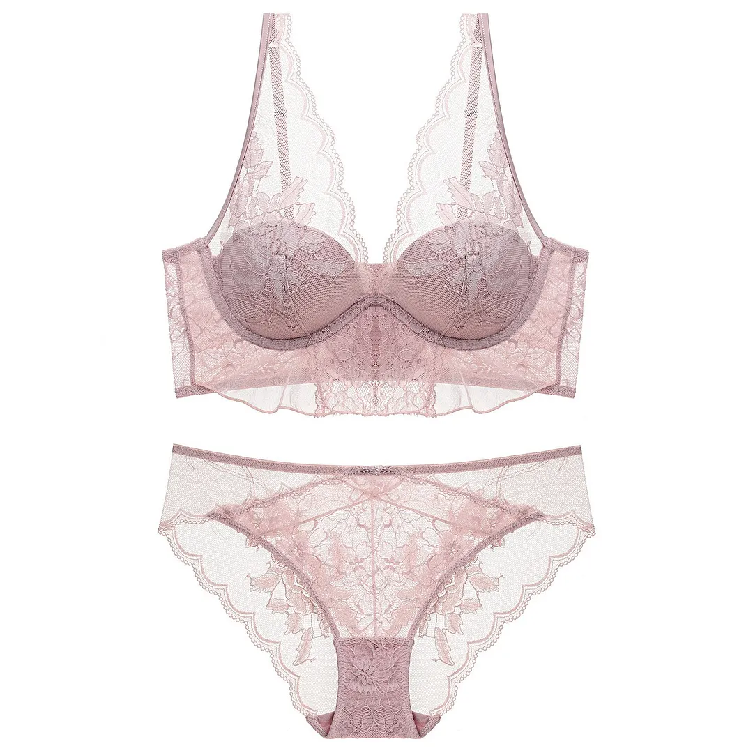 Billionm sexy push up adjustable lace underwear accept supernumerary breast bra thickening bra set high quality lingerie sets