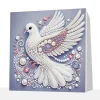 (Pre-Framed)Diamond Painting-DIY Crystal Rhinestone Peace Dove(25x25cm)