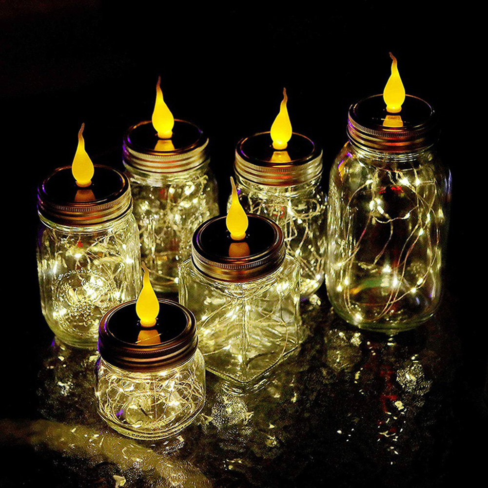 

Retro Solar Mason Jar-Curtain String Night Light, 20led, 501 Original